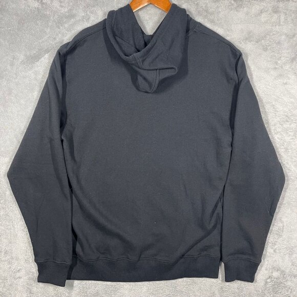 Gander‎ Mtn Black Hoodie M Orange Logo & Kangaroo Pocket - Picture 6 of 8
